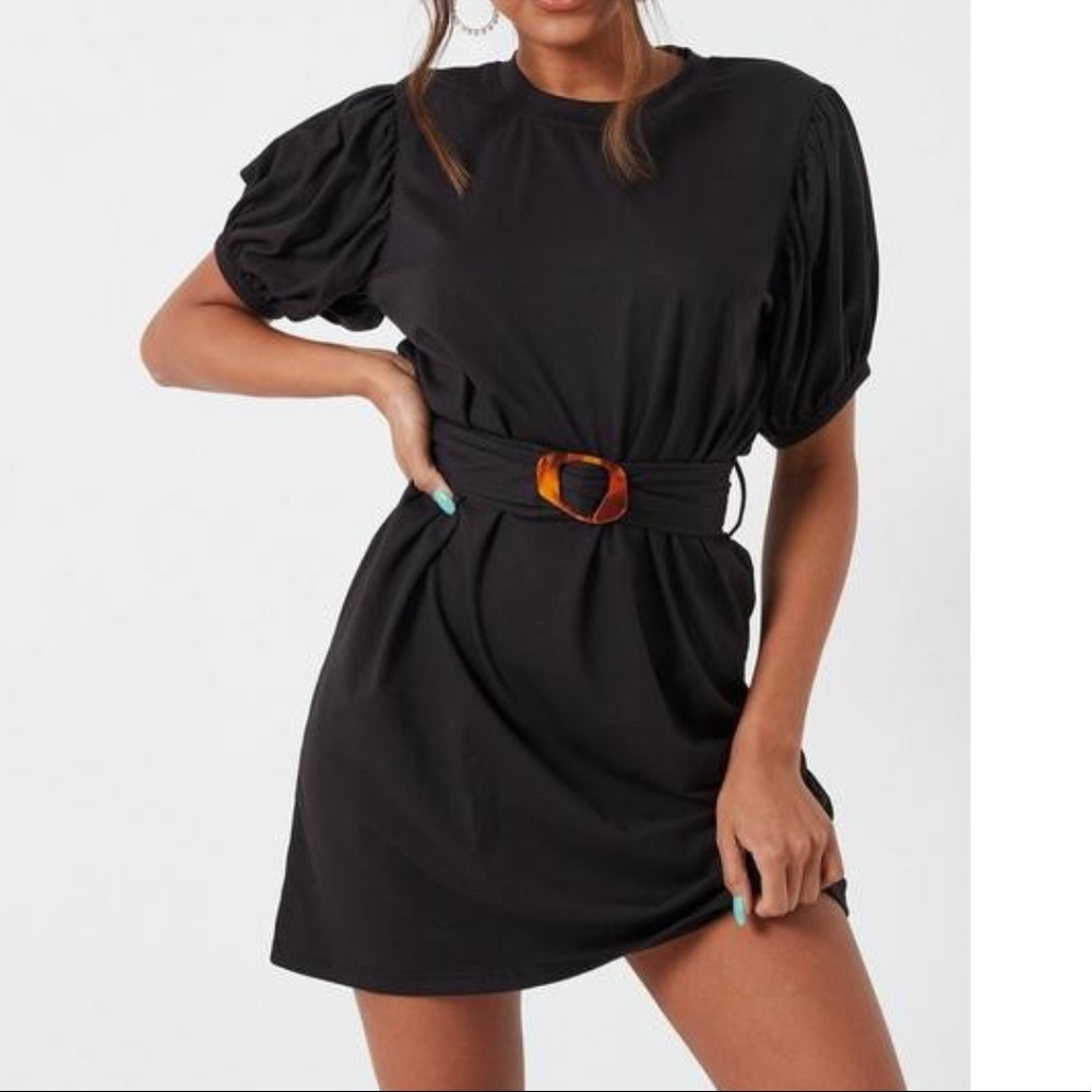 Puff Sleeve T-shirt dress